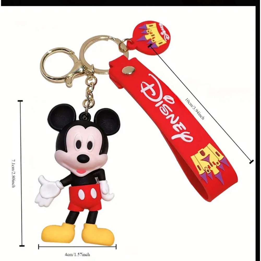 Disney Mickey Mouse Rubber Keychain - Picture 3 of 3